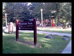 Woodside Park sign